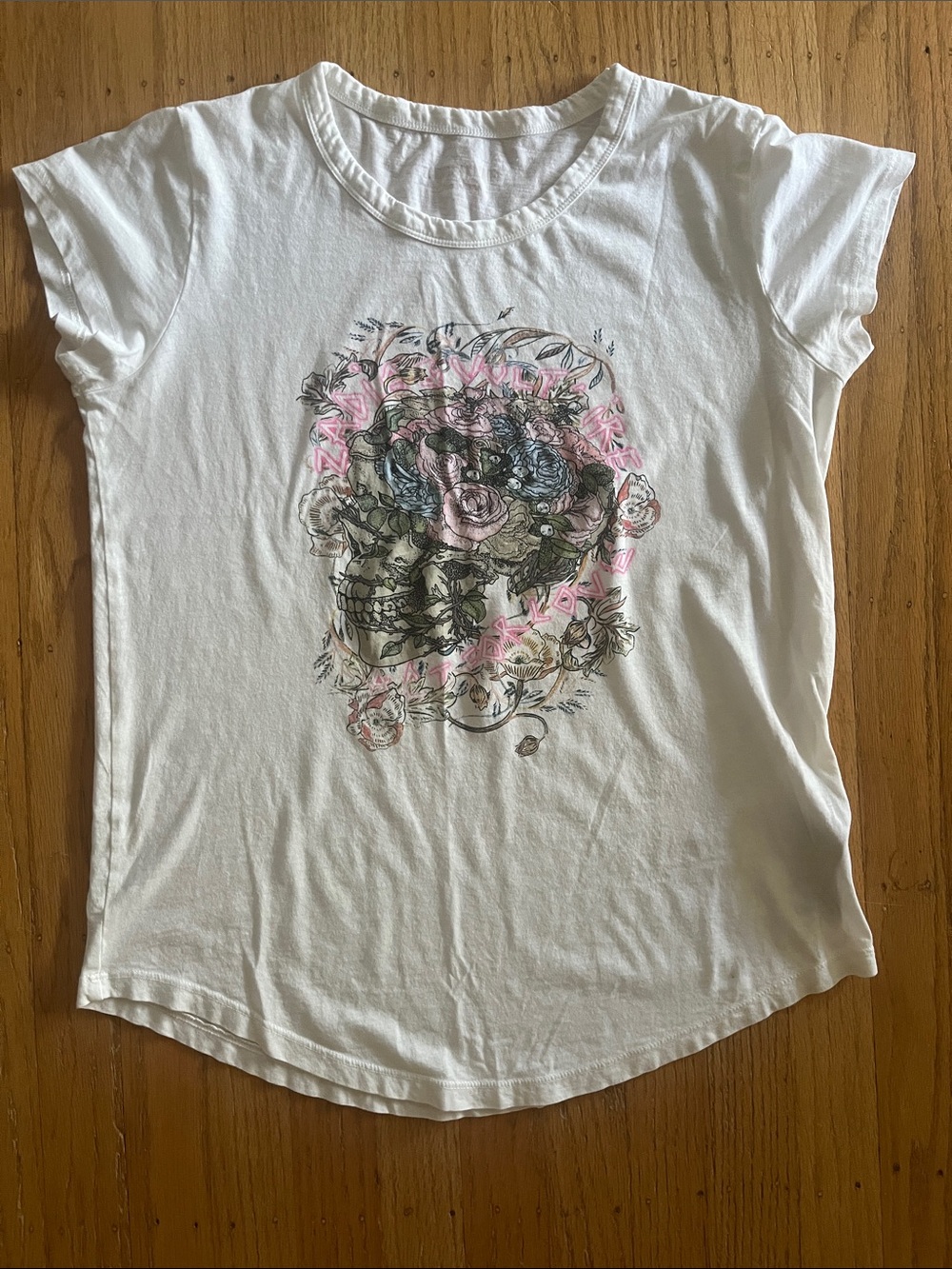 Zadig & Voltaire Woop Skull ivory t shirt Medium